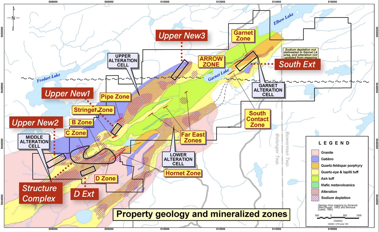 Electrolode Project Geology and Mineralized Zones