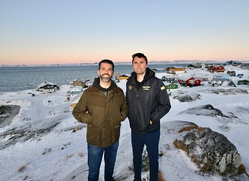 Donald Trump Jr. and Charlie Kirk visiting Nuuk, Greenland