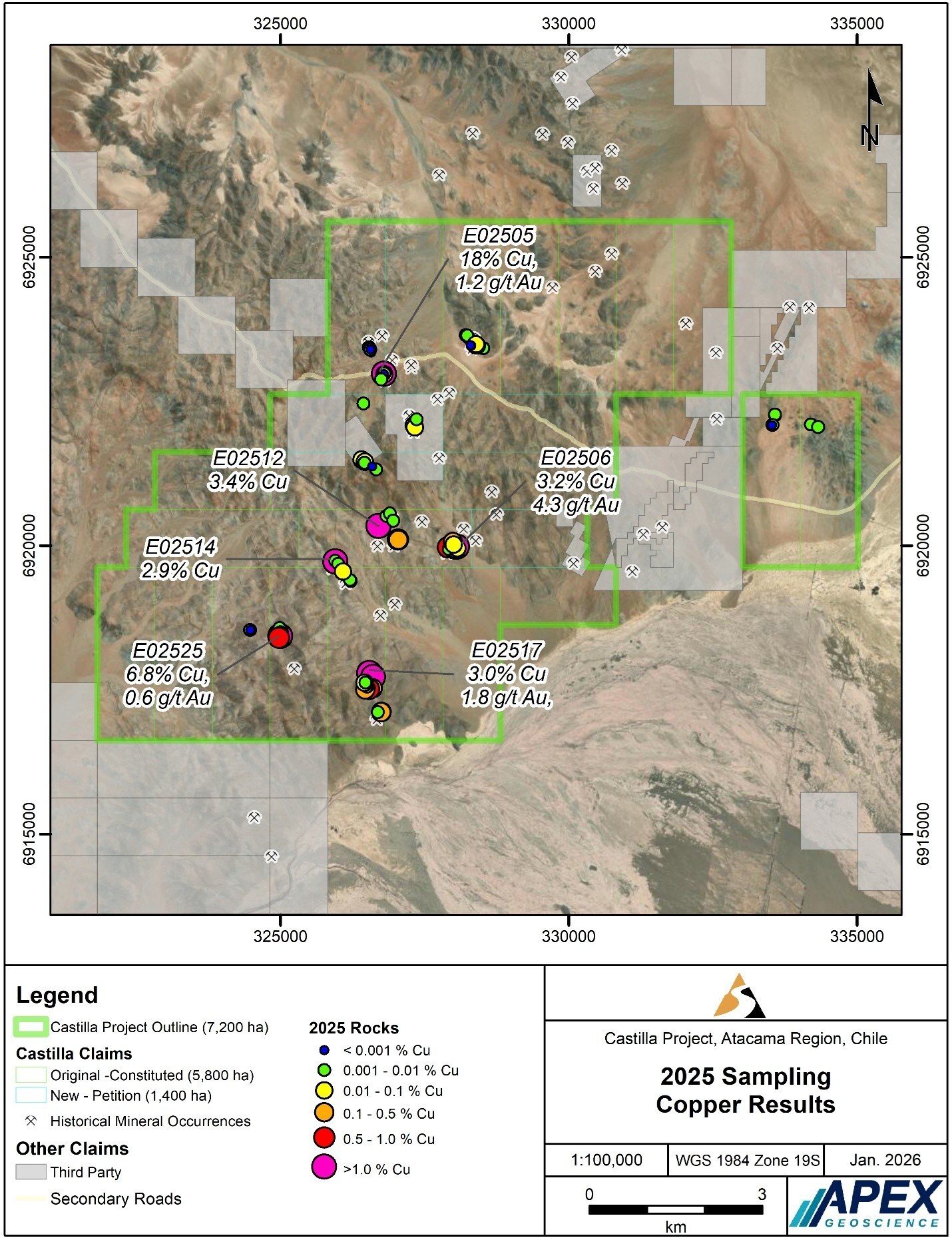Rock Sampling - Copper (%)