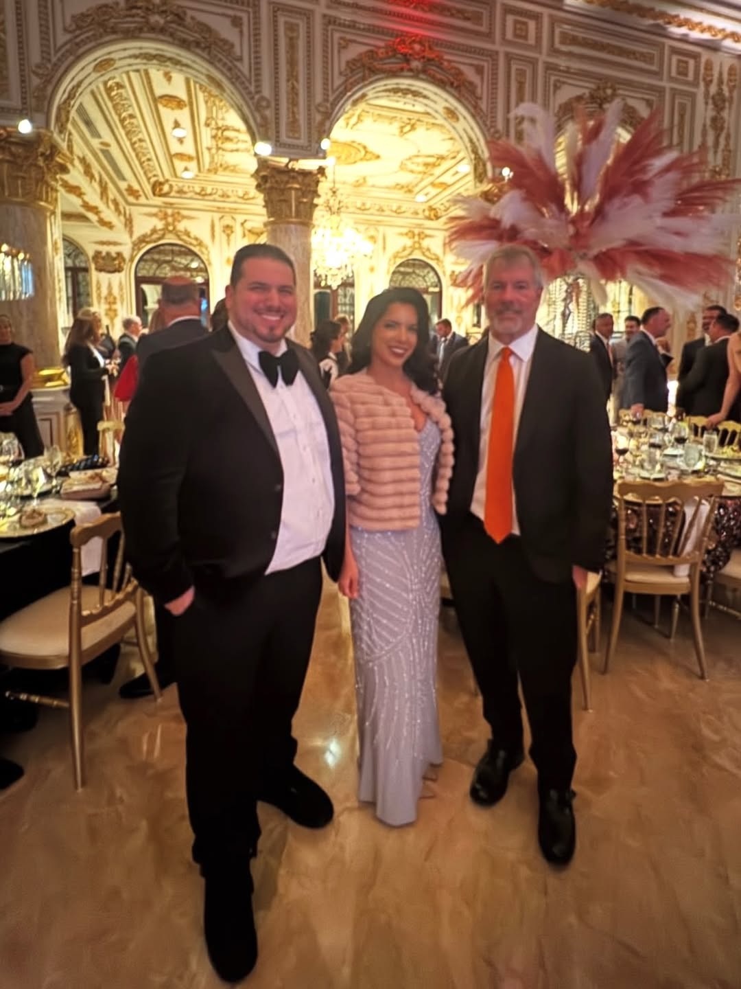 Latino Wall Street co-founders with Michael Saylor at Mar-a-Lago charity event