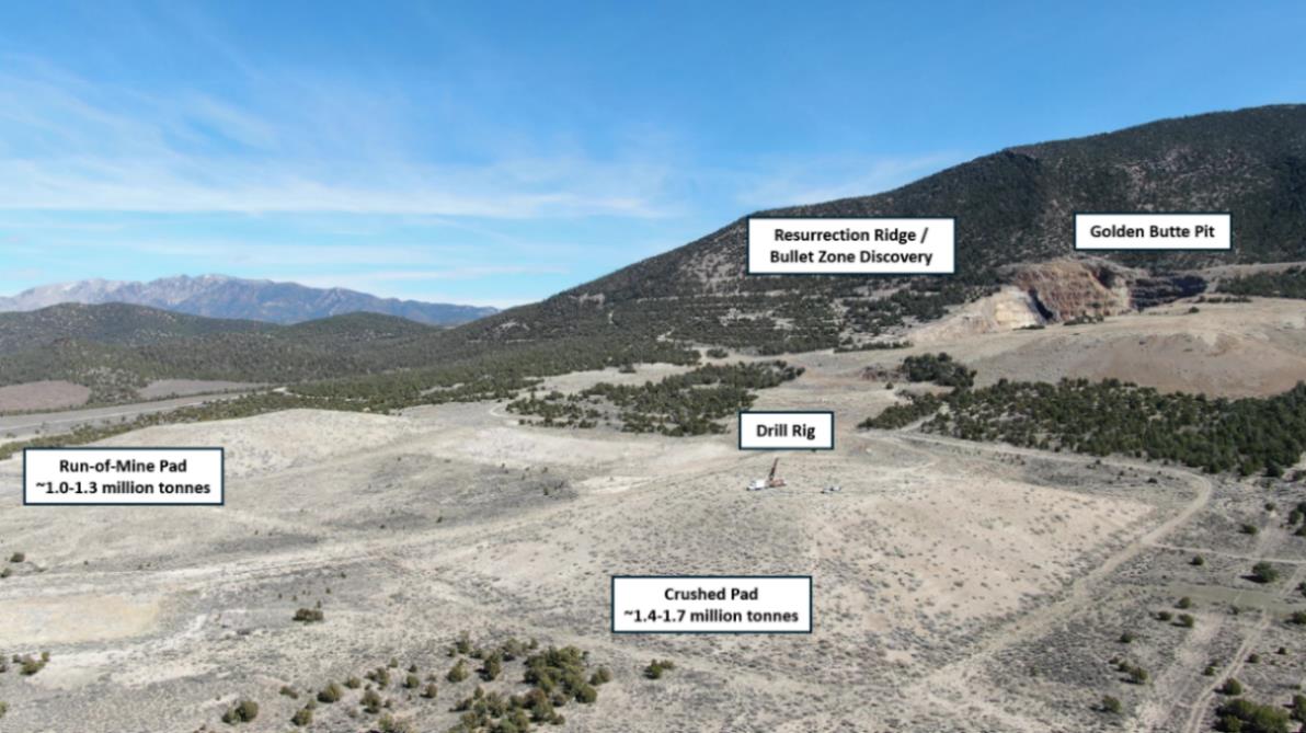 Figure 3 – Sonic drill rig on the historic Crushed leach pad