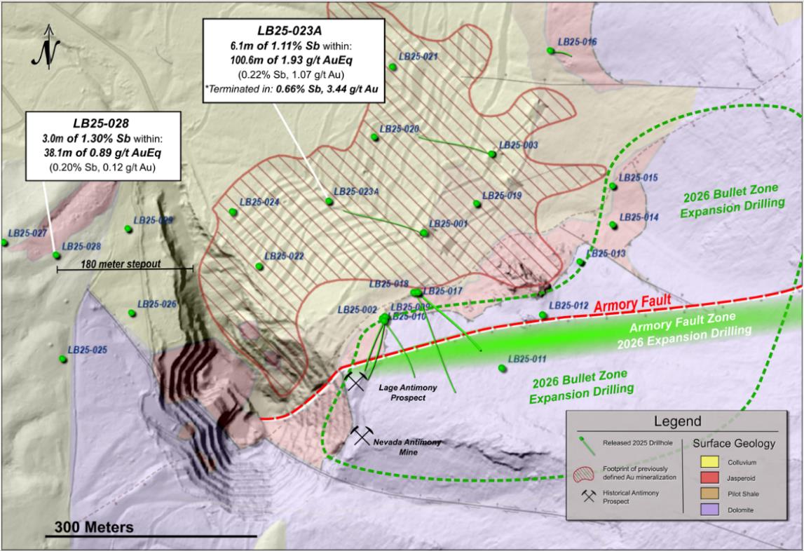 Figure 2 – Resurrection Ridge target area with Bullet Zone discovery