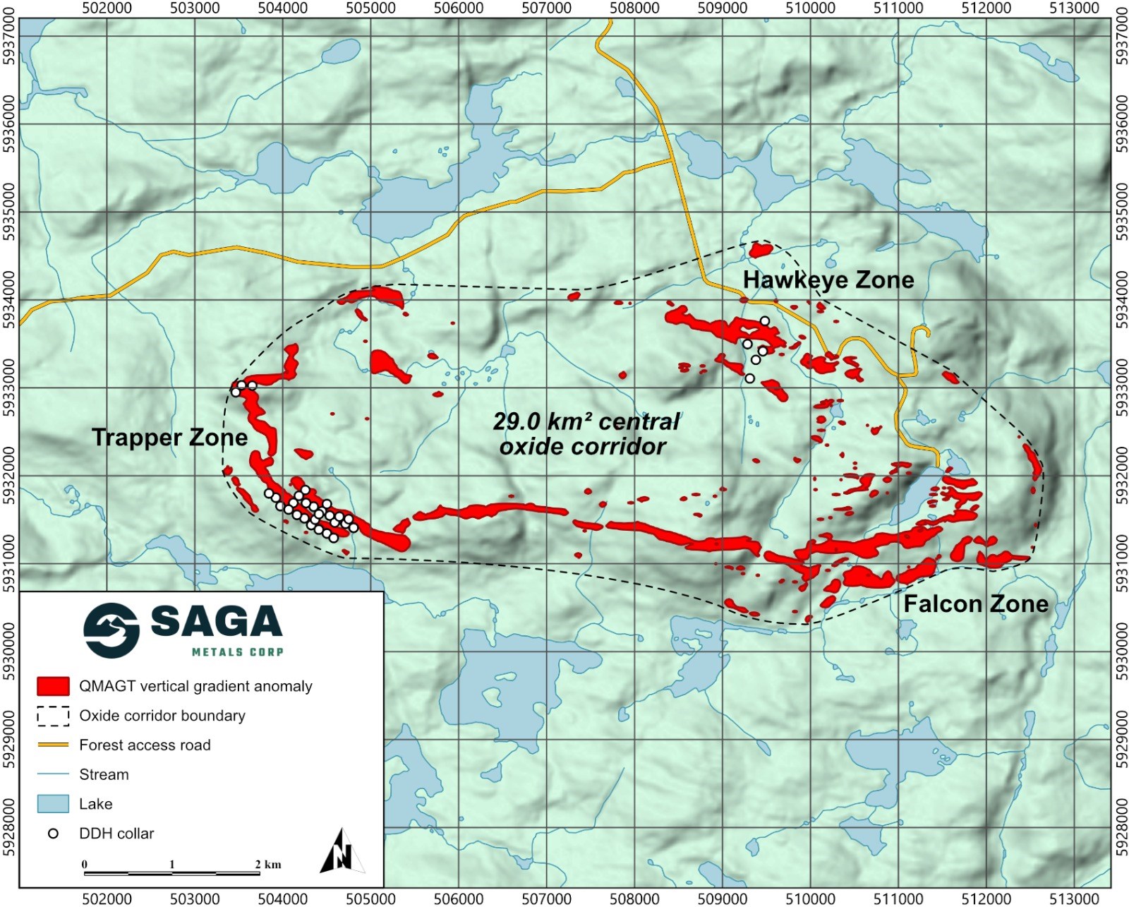 Saga central oxide corridor