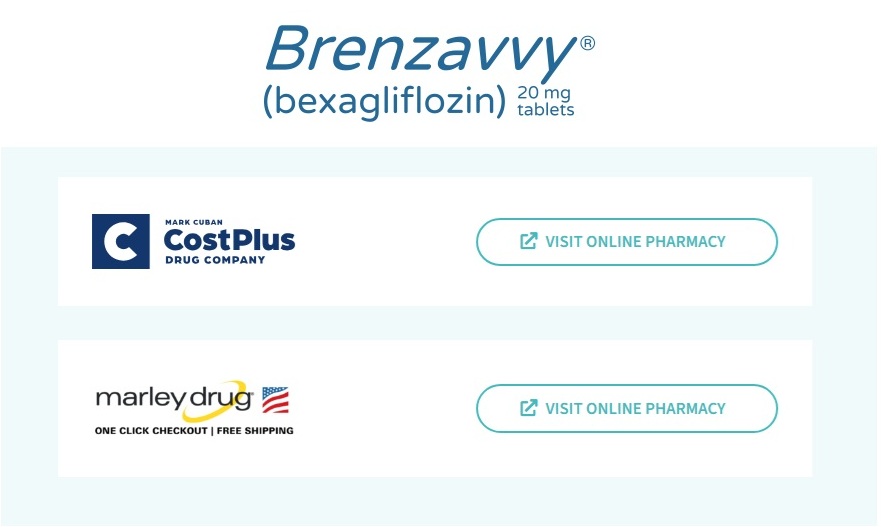 Brenzavvy distribution information featuring Cost Plus Drugs and Marley Drug